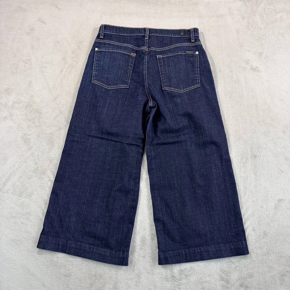 Seven for All Mankind Wide Leg Jeans Blue Denim Women 29 High Waist Designer